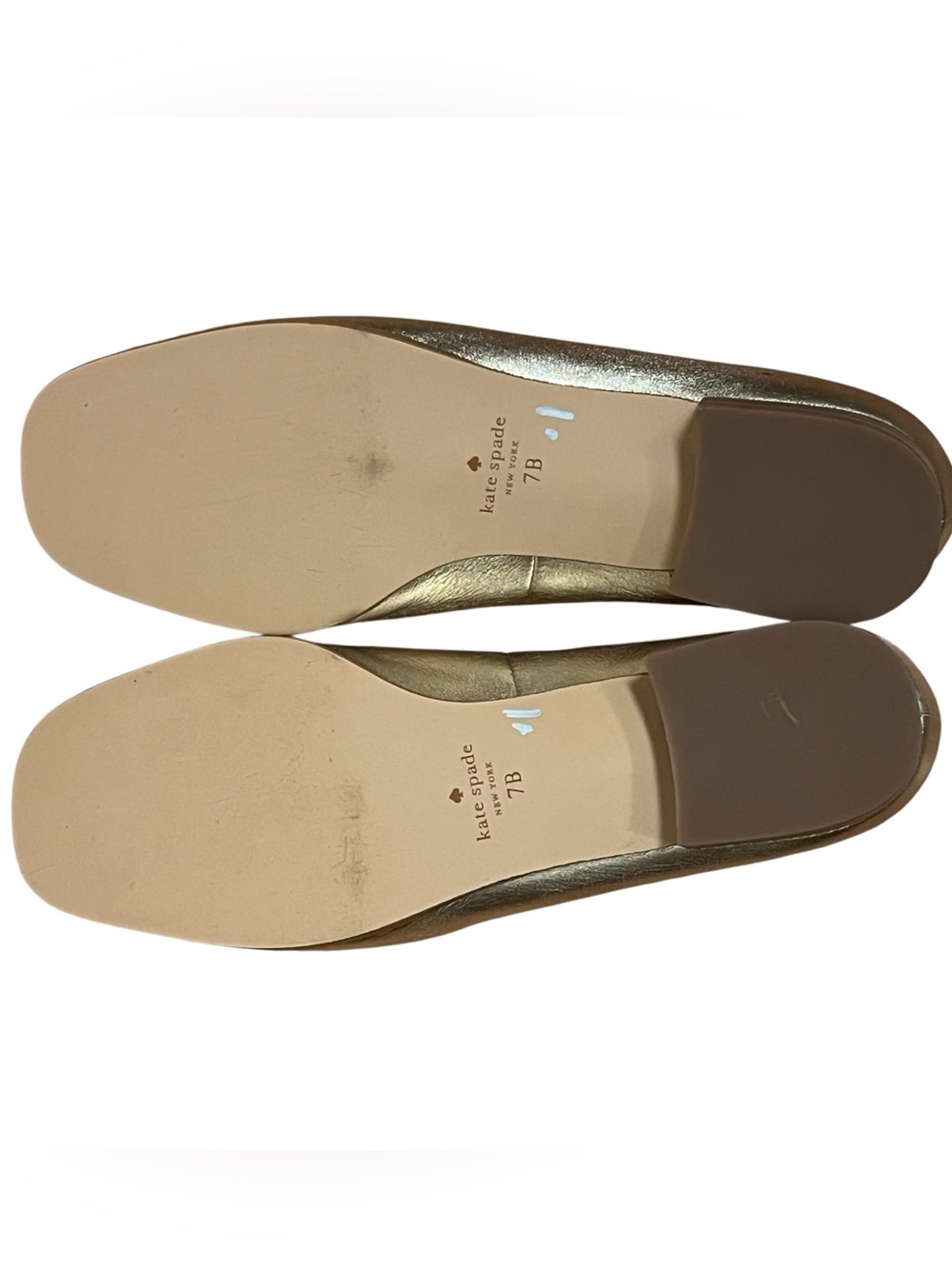 Kate Spade Metallic Gold Sarah Leather Loafers — Size 7 - Picture 8 of 10